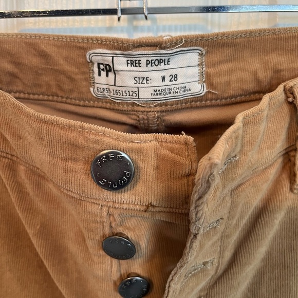 Free People Reagan Cord Ankle Jean Mustard - Picture 3 of 4